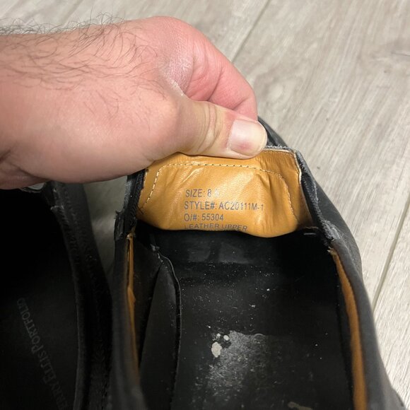 3/$35 Perry Ellis Portfolio Men’s Leather Dress Shoes Black Size 8.5 Loafer - Picture 6 of 6
